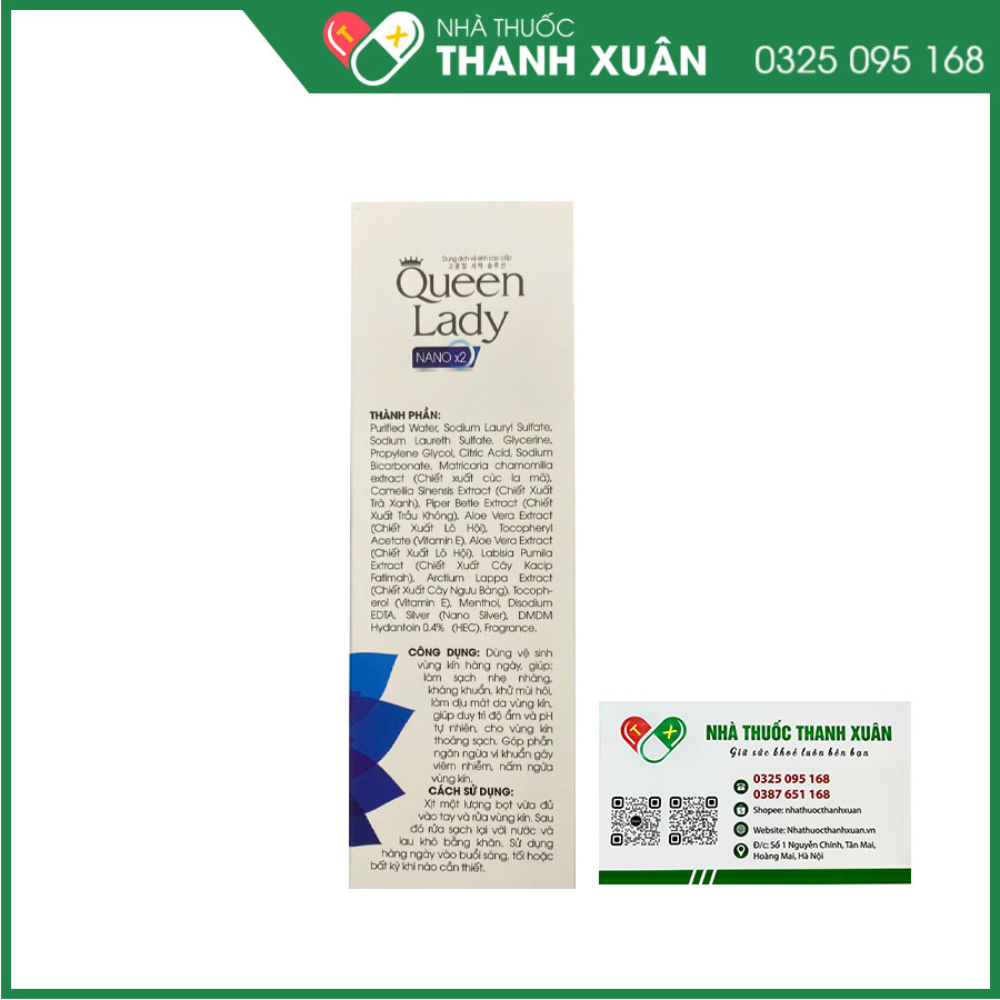 Dung dịch vệ sinh cao cấp tạo bọt Queen Lady